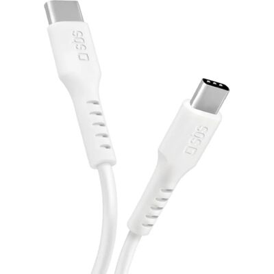 SBS USB-C Kabel - 1m - Vit - Snabbladdning & Dataöverföring SBS USB-C Kabel - 1m - Vit - Snabbladdning & Dataöverföring