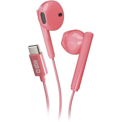 SBS Studio Mix 65c słuchawki - Przewodowe in-ear - USB-C - Koral, Czerwony SBS Studio Mix 65c słuchawki - Przewodowe in-ear - USB-C - Koral, Czerwony