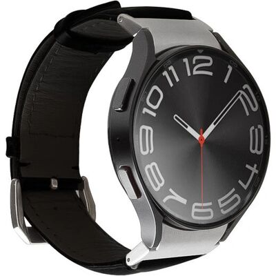PURO CLASSIC Schwarzes Lederarmband - Samsung Galaxy Watch - Zubehör PURO CLASSIC Schwarzes Lederarmband - Samsung Galaxy Watch - Zubehör
