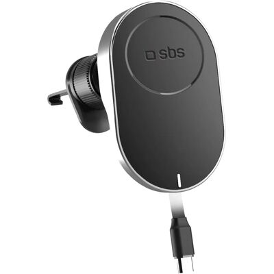 SBS MagSafe Autohalterung - Kabelloses Laden, Ausziehbares USB-C Kabel SBS MagSafe Autohalterung - Kabelloses Laden, Ausziehbares USB-C Kabel