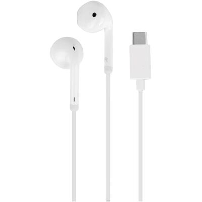 Puro Stereo Høretelefoner med USB-C Stik – Med Mikrofon, Opkaldsknap og Volumenstyring - Hvid Puro Stereo Høretelefoner med USB-C Stik – Med Mikrofon, Opkaldsknap og Volumenstyring - Hvid