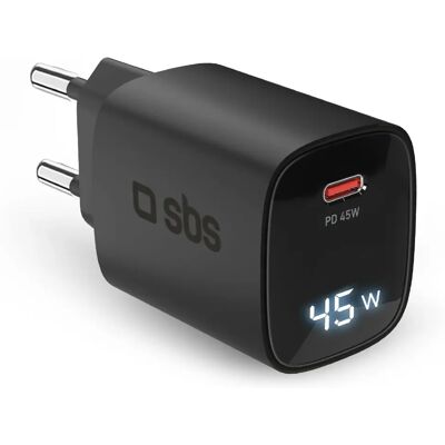 SBS TETRGANLCD1C45K - Handy-Ladegerät - Schwarz SBS TETRGANLCD1C45K - Handy-Ladegerät - Schwarz