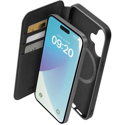 SBS iPhone 16 Plus Geldbörse Hülle Schwarz - Handyhülle SBS iPhone 16 Plus Geldbörse Hülle Schwarz - Handyhülle