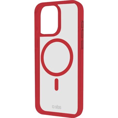 SBS MagSafe cover til iPhone 16 Pro - Rød & Gennemsigtig SBS MagSafe cover til iPhone 16 Pro - Rød & Gennemsigtig