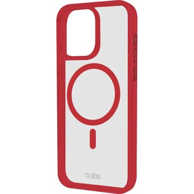 SBS iPhone 16 Pro Max MagSafe Cover - Rød & Gennemsigtig SBS iPhone 16 Pro Max MagSafe Cover - Rød & Gennemsigtig