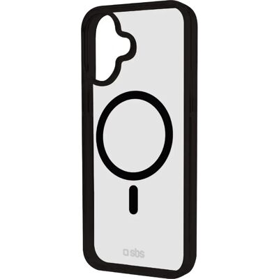 SBS Mag Frame cover til iPhone 16 Plus - MagSafe kompatibel - Gennemsigtig/Sort SBS Mag Frame cover til iPhone 16 Plus - MagSafe kompatibel - Gennemsigtig/Sort
