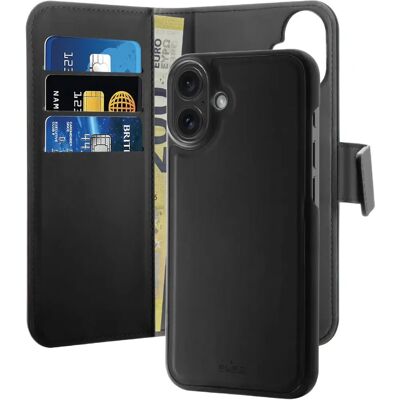 Puro Wallet Afneembare Zwart iPhone 16 Portemonnee Case Puro Wallet Afneembare Zwart iPhone 16 Portemonnee Case