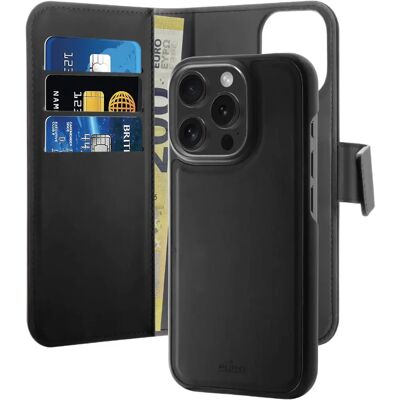 Puro Wallet Avtakbar Mobildeksel - Svart - Lommebok-Design Puro Wallet Avtakbar Mobildeksel - Svart - Lommebok-Design