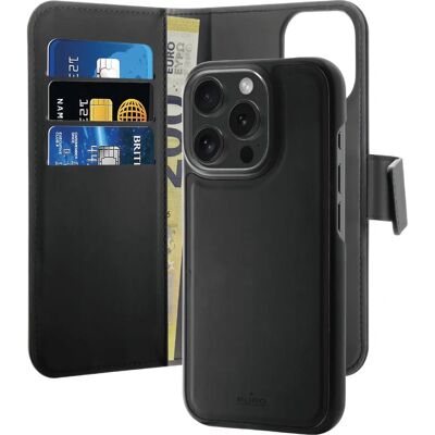 Puro Eco-lederen Portemonnee voor iPhone 16 Pro Max Zwart Puro Eco-lederen Portemonnee voor iPhone 16 Pro Max Zwart