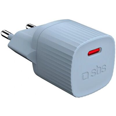 SBS TETR1CPD25LGGRS Light Blue Mobile Device Charger - Mobilgeräteladegerät SBS TETR1CPD25LGGRS Light Blue Mobile Device Charger - Mobilgeräteladegerät