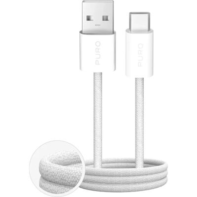 Cavo USB PURO PUCAC10WFABK415MTWHI - USB 2.0, 1,5 m, USB A, USB C, Bianco Cavo USB PURO PUCAC10WFABK415MTWHI - USB 2.0, 1,5 m, USB A, USB C, Bianco