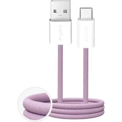 PURO PUCAC10WFABK415MTPNK Roosa USB-kaapeli - USB 2.0 1,5 m PURO PUCAC10WFABK415MTPNK Roosa USB-kaapeli - USB 2.0 1,5 m