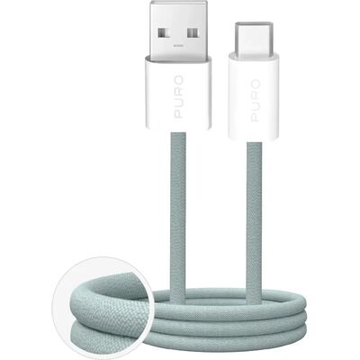 PURO PUCAC10WFABK415MTGRN USB-kaapeli - Vihreä PURO PUCAC10WFABK415MTGRN USB-kaapeli - Vihreä