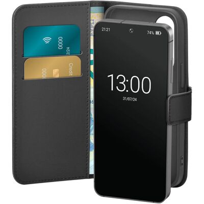 Custodia portafoglio Puro Wallet Stand per Samsung Galaxy S25+ - Nero Custodia portafoglio Puro Wallet Stand per Samsung Galaxy S25+ - Nero
