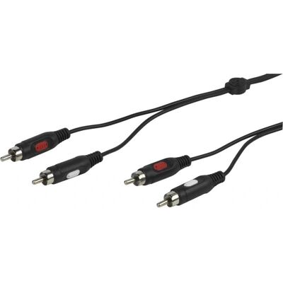 Vivanco VVA2RCA15MMK - Cavo audio - 1,5 m - 2x RCA - Nero Vivanco VVA2RCA15MMK - Cavo audio - 1,5 m - 2x RCA - Nero