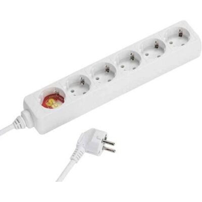 Vivanco - VVELSTR6SCHWP - 1,4 m - Weiß - Steckdosenleiste Vivanco - VVELSTR6SCHWP - 1,4 m - Weiß - Steckdosenleiste