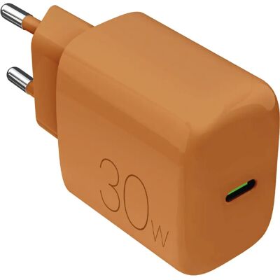 Puro Pro Lite Vægoplader - 30W, USB-C, Orange - Hurtig Opladning Puro Pro Lite Vægoplader - 30W, USB-C, Orange - Hurtig Opladning