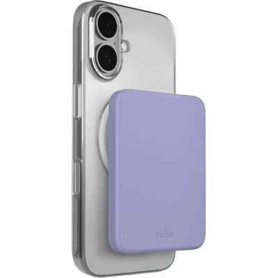 Puro Mini Power Mag Lithium Polymer 4200mAh Charge Sans Fil Lavande - Power Bank - Publicité Puro Mini Power Mag Lithium Polymer 4200mAh Charge Sans Fil Lavande - Power Bank - Publicité