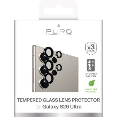 Samsung Galaxy S26 - 3er Set - Kameralinse-Schutz - Schwarzer Rahmen - Handy-Schutz Samsung Galaxy S26 - 3er Set - Kameralinse-Schutz - Schwarzer Rahmen - Handy-Schutz