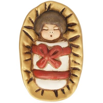 THUN Enfant Jésus dans la Mangeoire - Version Rouge - Figurine de Noël Classique - Céramique - 7cm THUN Enfant Jésus dans la Mangeoire - Version Rouge - Figurine de Noël Classique - Céramique - 7cm