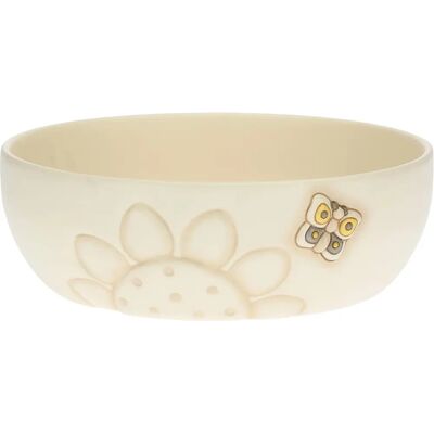 Cuenco de cerámica Thun con flor y mariposa - Accesorios de cocina - Línea Elegance - Porcelana - ø 26 cm Cuenco de cerámica Thun con flor y mariposa - Accesorios de cocina - Línea Elegance - Porcelana - ø 26 cm