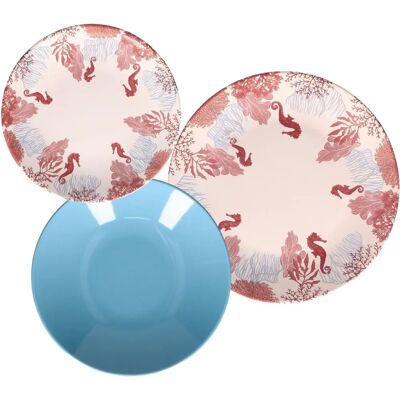 Rose & Tulipani Seabed Esstisch-Set für 6 Personen Rose & Tulipani Seabed Esstisch-Set für 6 Personen