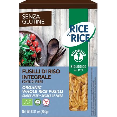Fusilli de arroz integral Probios - Pasta sin gluten Fusilli de arroz integral Probios - Pasta sin gluten