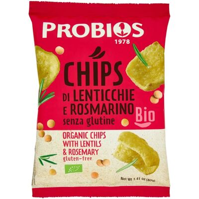 Chips de lentejas y romero Probios - Snack sin gluten Chips de lentejas y romero Probios - Snack sin gluten