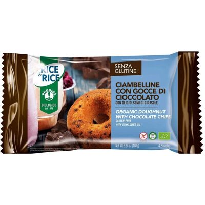 Ciambelline senza glutine con gocce di cioccolato di girasole e riso - Biscotti Ciambelline senza glutine con gocce di cioccolato di girasole e riso - Biscotti