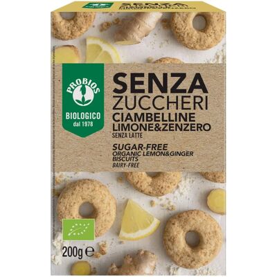 Probios Zitronen-Ingwer Kekse - Glutenfrei, Vegan, 200g Probios Zitronen-Ingwer Kekse - Glutenfrei, Vegan, 200g