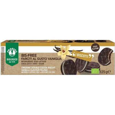 Biscotti ripieni di crema alla vaniglia senza glutine e vegani Probios - 125g Biscotti ripieni di crema alla vaniglia senza glutine e vegani Probios - 125g
