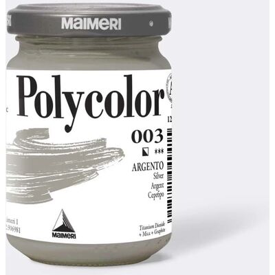 Peinture acrylique argentée Maimeri M1220003 - Pot en verre 140 ml - Publicité Peinture acrylique argentée Maimeri M1220003 - Pot en verre 140 ml - Publicité