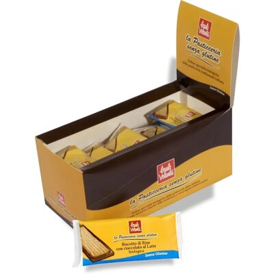 Biotobio Cioccolato al latte con biscotto di riso - Spuntino senza glutine Biotobio Cioccolato al latte con biscotto di riso - Spuntino senza glutine