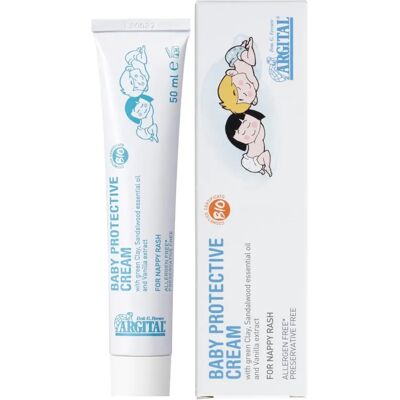 Crema Protettiva Bebè Argital - Sollievo da dermatite da pannolino, Naturale, 50ml Crema Protettiva Bebè Argital - Sollievo da dermatite da pannolino, Naturale, 50ml