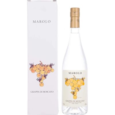 Marolo Grappa Moscato 0,7l 42% - Publicité Marolo Grappa Moscato 0,7l 42% - Publicité