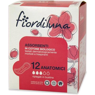 Fiordiluna Organikus Pamut Anatómiai Női Betétek - 12 Darab Fiordiluna Organikus Pamut Anatómiai Női Betétek - 12 Darab