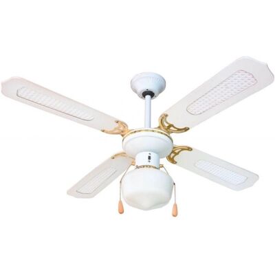 Zephir ZFS9107B - Oro, Bianco - Ventilatore a Soffitto Zephir ZFS9107B - Oro, Bianco - Ventilatore a Soffitto