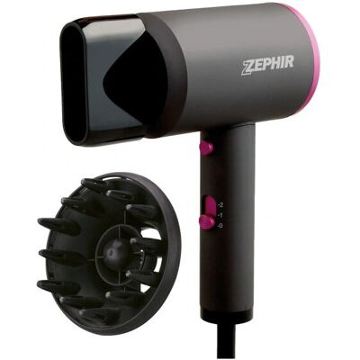 Zephir ZHB2000 Haartrockner - 2000 W, Schwarz, Diffusor, Konzentratör Zephir ZHB2000 Haartrockner - 2000 W, Schwarz, Diffusor, Konzentratör