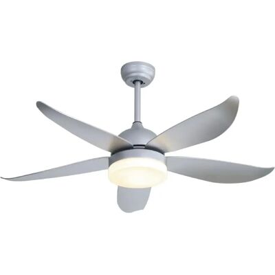 Ventilatore a Soffitto Zephir 132cm ABS Argento con Luce LED - Ventilatore Ventilatore a Soffitto Zephir 132cm ABS Argento con Luce LED - Ventilatore