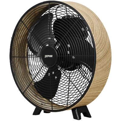 Ventilatore da tavolo Zephir Tecnomat - Ø 30cm Metallo Legno/Nero Ventilatore da tavolo Zephir Tecnomat - Ø 30cm Metallo Legno/Nero