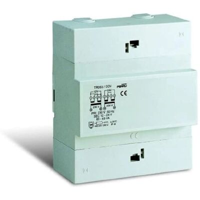 Trasformatore Perry Electric 63VA - 6 moduli DIN - IP40 Trasformatore Perry Electric 63VA - 6 moduli DIN - IP40