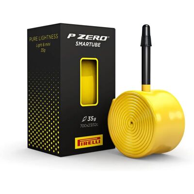 Pirelli P Zero Smart TPU Innerrör - 700c - Gul - 23/32mm - 80mm Ventil - Landsvägsdäck Pirelli P Zero Smart TPU Innerrör - 700c - Gul - 23/32mm - 80mm Ventil - Landsvägsdäck