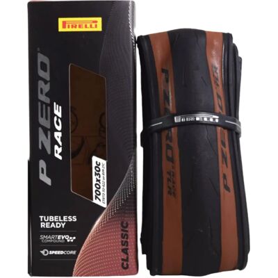 Pirelli P ZERO Race TLR Pneumatique Route Classique - Noir/Marron - 30mm - Route Pirelli P ZERO Race TLR Pneumatique Route Classique - Noir/Marron - 30mm - Route