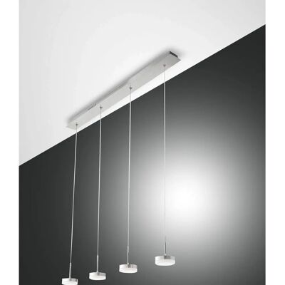 Fabas Luce Dunk LED Straight Bar Pendant Ceiling Light - Brushed Aluminum Fabas Luce Dunk LED Straight Bar Pendant Ceiling Light - Brushed Aluminum