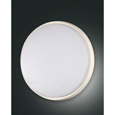 Fabas Luce Olly LED Außen-Deckenleuchte - Weißes Glas, IP54 Fabas Luce Olly LED Außen-Deckenleuchte - Weißes Glas, IP54