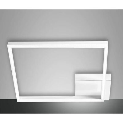 Fabas Luce Bard White Glass Semi Flush Light - LED Fixture Fabas Luce Bard White Glass Semi Flush Light - LED Fixture