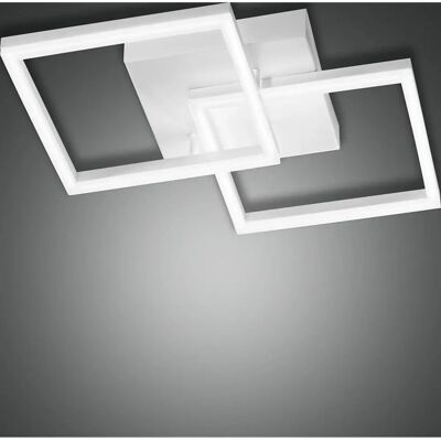 Fabas Luce Brand Bard White Glass Semi Flush Light Fabas Luce Brand Bard White Glass Semi Flush Light