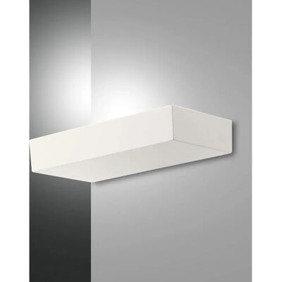 Fabas Luce Emma LED Wall Uplight White Glass - Wall Light Fabas Luce Emma LED Wall Uplight White Glass - Wall Light