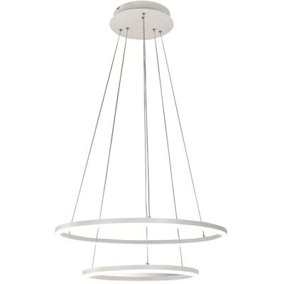 Fabas Luce Giotto LED Pendelleuchte Weiß Glas - Deckenleuchte Fabas Luce Giotto LED Pendelleuchte Weiß Glas - Deckenleuchte