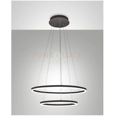 Fabas Luce Giotto LED Pendelleuchte Schwarz Glas Fabas Luce Giotto LED Pendelleuchte Schwarz Glas